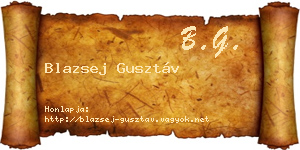 Blazsej Gusztáv névjegykártya
